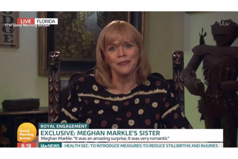 Samantha Grant videos in from Florida to appear on Good Morning Britain.